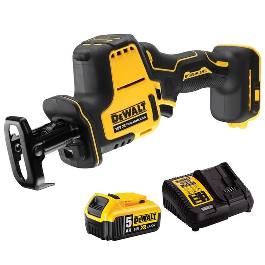 Dewalt DCS369N 18V XR Brushless Reciprocating Saw With 1 x 5.0Ah Battery & Charger