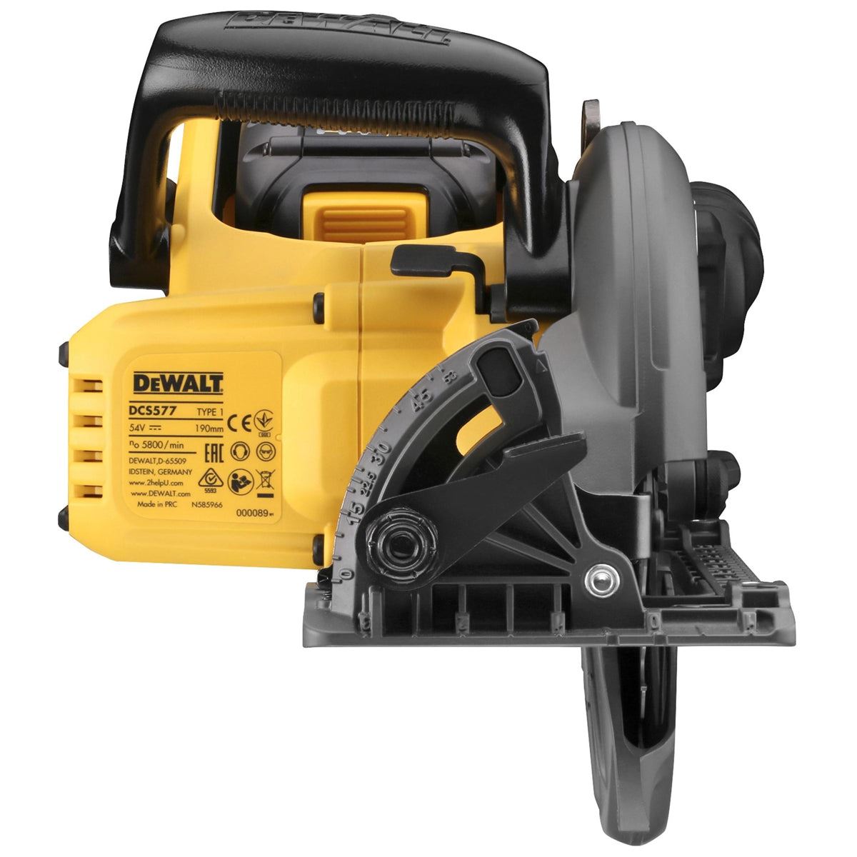 Dewalt DCS577T2 54V Flexvolt Brushless 190mm Circular Saw 2 x 6.0Ah Battery Charger & Bag