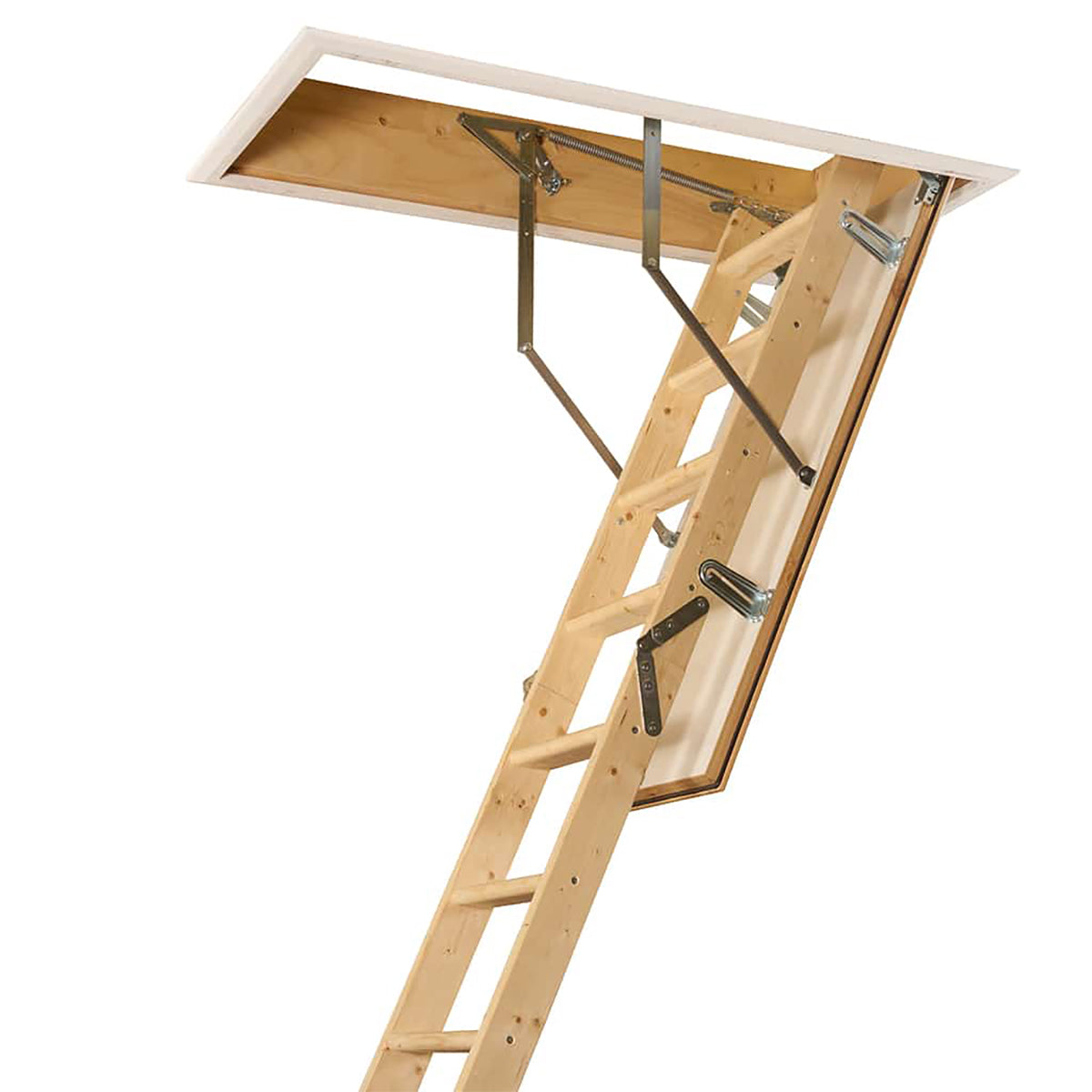 TB Davies EUROFOLD Timber Wooden Loft Ladder Safe, Easy to Install and Slip Resistant 1530-000