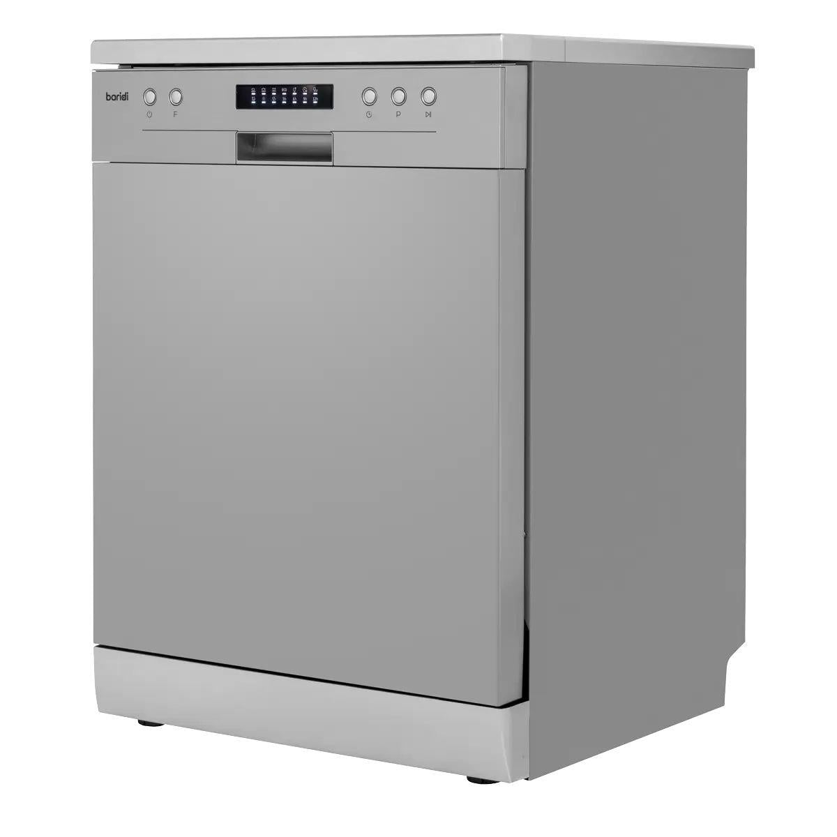 Sealey DH280 Baridi Regular Sized Freestanding Dishwasher 60cm Wide 13 Place Settings Silver 230V