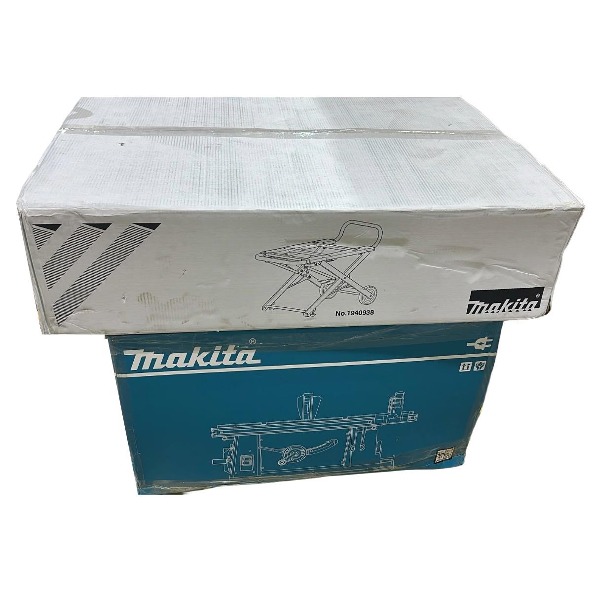 Makita 2704NX1/1 260mm Table Saw 110V With Portable Folding Stand 194093-8 Item Condition Damaged Box