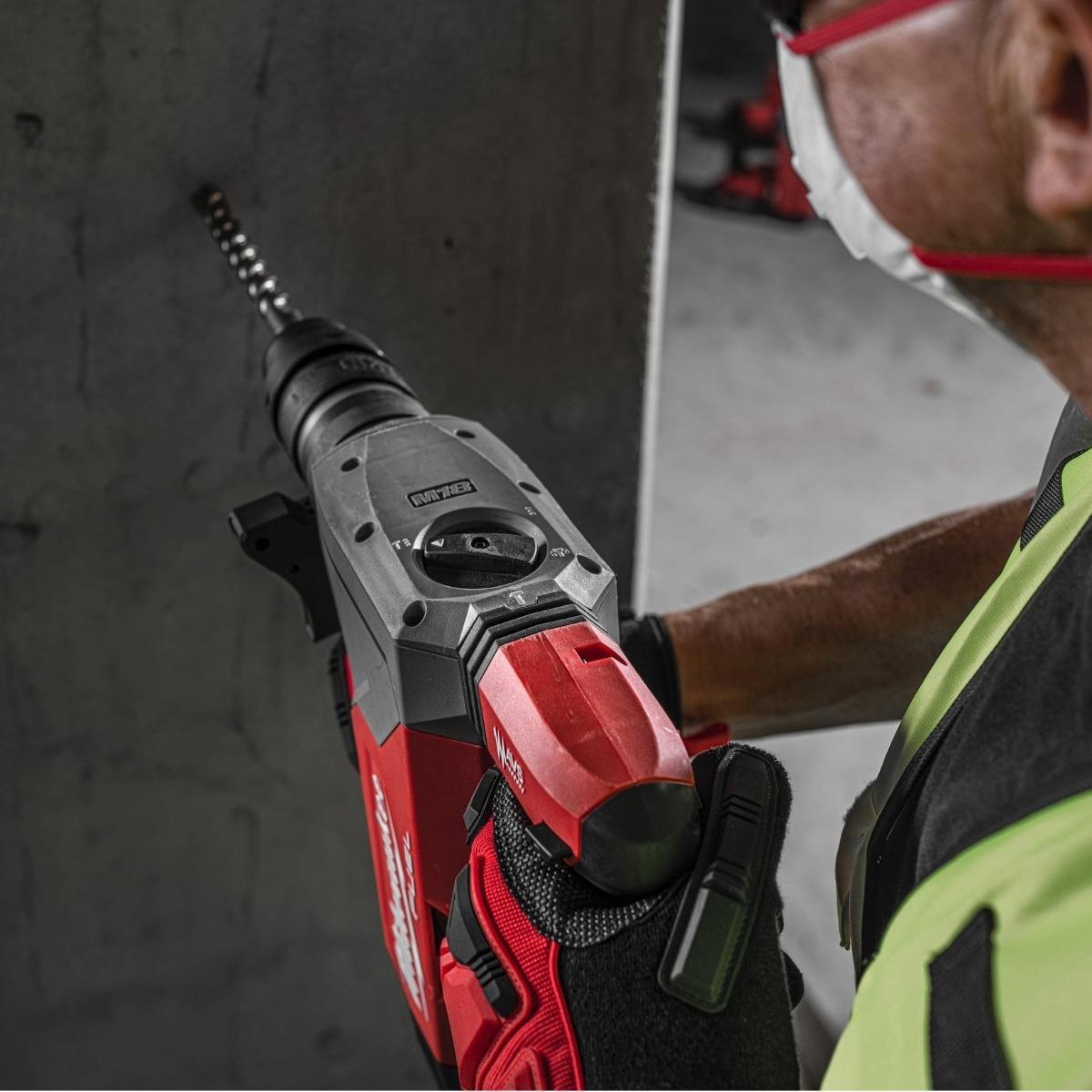 Milwaukee M18ONEFHPX-552X 18V Brushless SDS+ Hammer Drill with 2 x 5.5Ah Batteries, Charger & FIXTEC Chuck in Case 4933478497