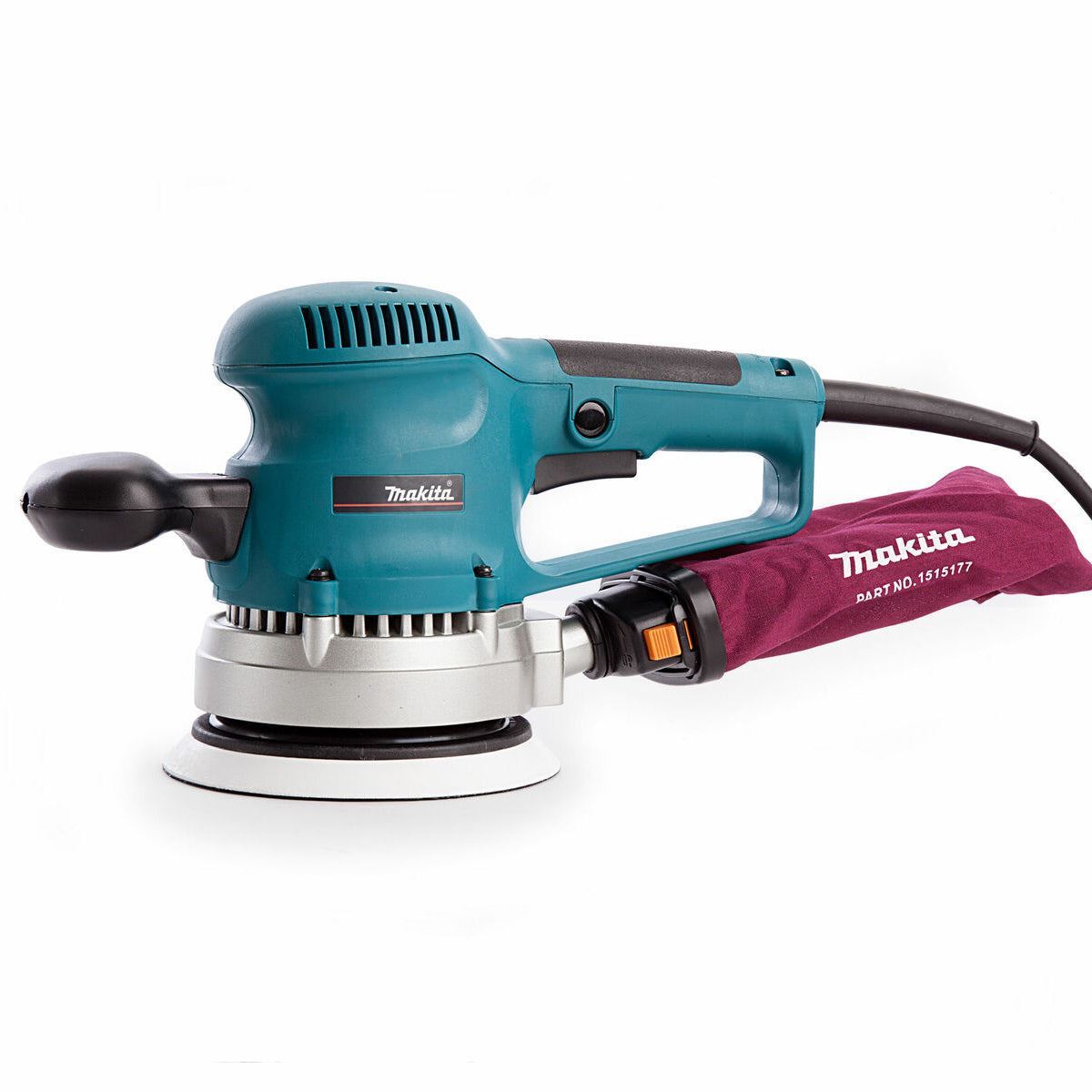 Makita BO6030/1 150mm Corded Random Orbit Sander 110V with Sanding Disc 60G, 120G, 240G Pack of 30