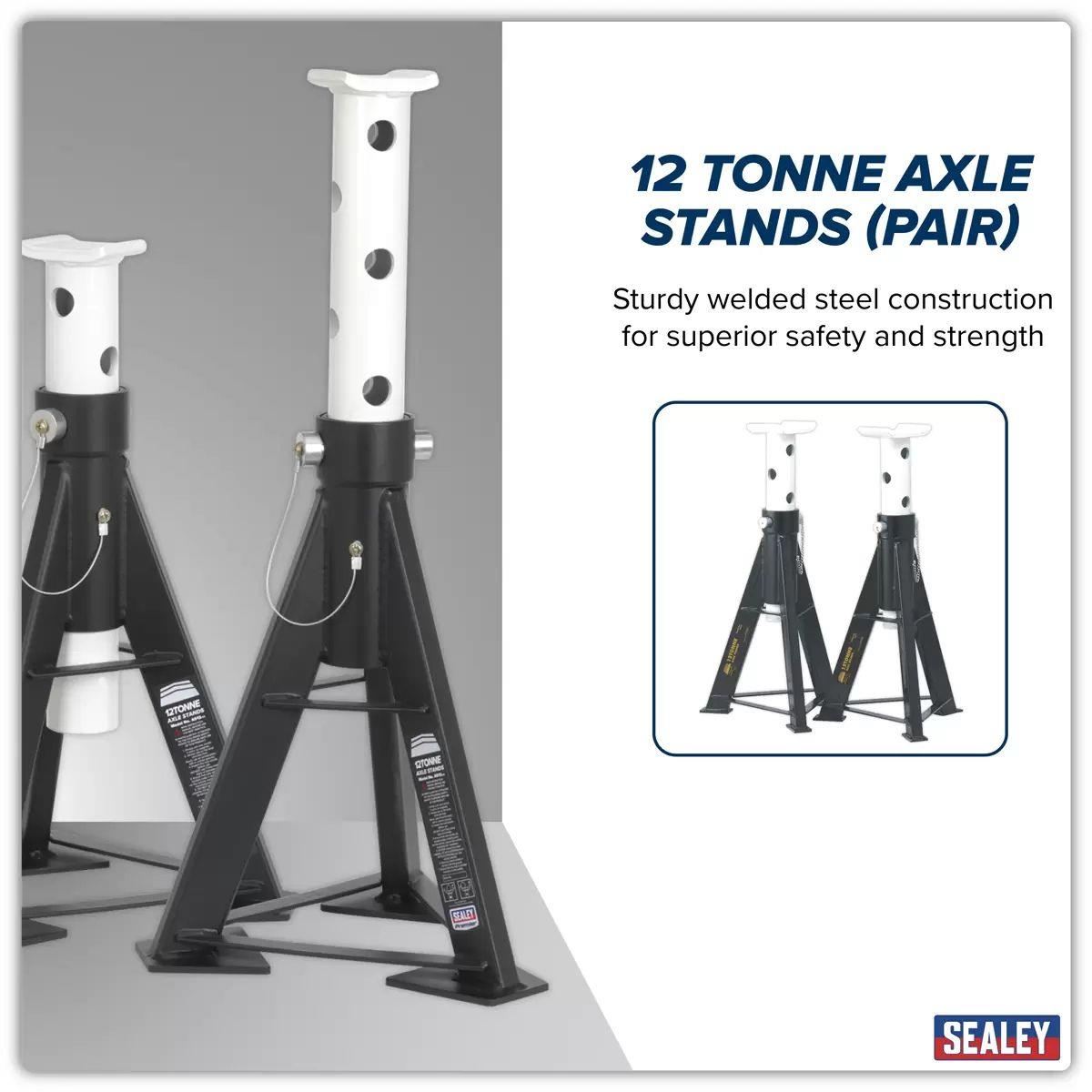 Sealey AS12 Axle Stands (Pair) 12 Tonne Capacity per Stand