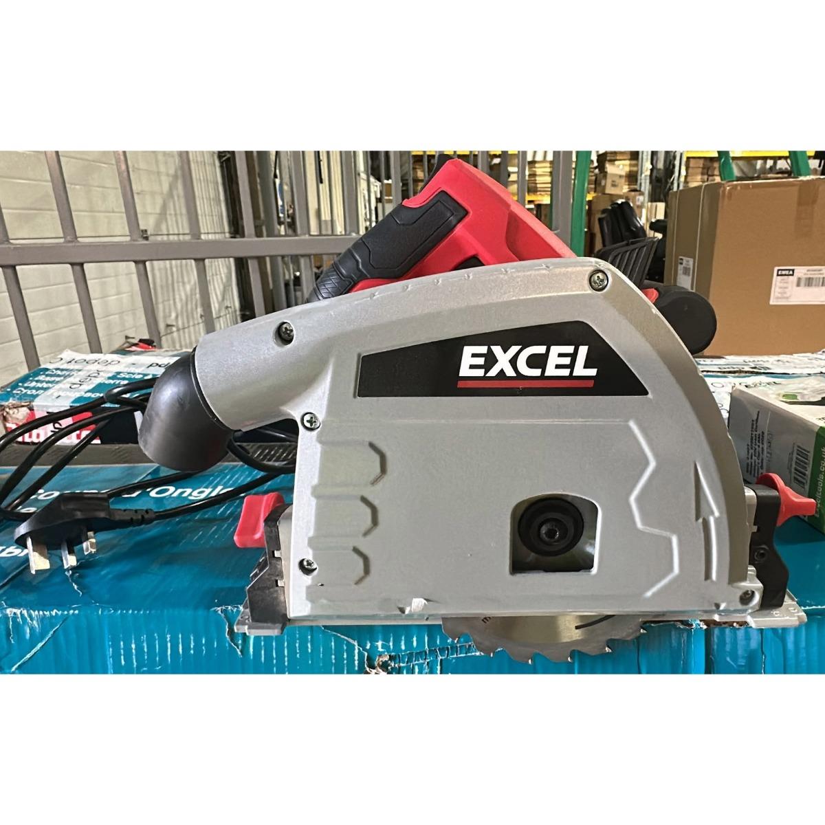 Excel 165mm Plunge Saw 1200W/240V with Guide Rail Set Item Condition Used