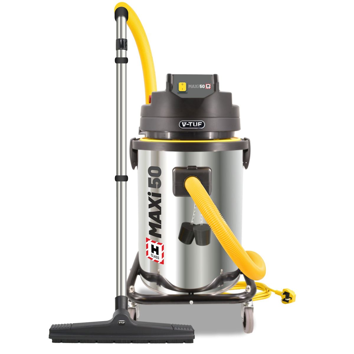 V-TUF MAXIH240-50L H-Class Industrial Dust Extraction Vacuum Cleaner for Efficient Performance 240V/1750W