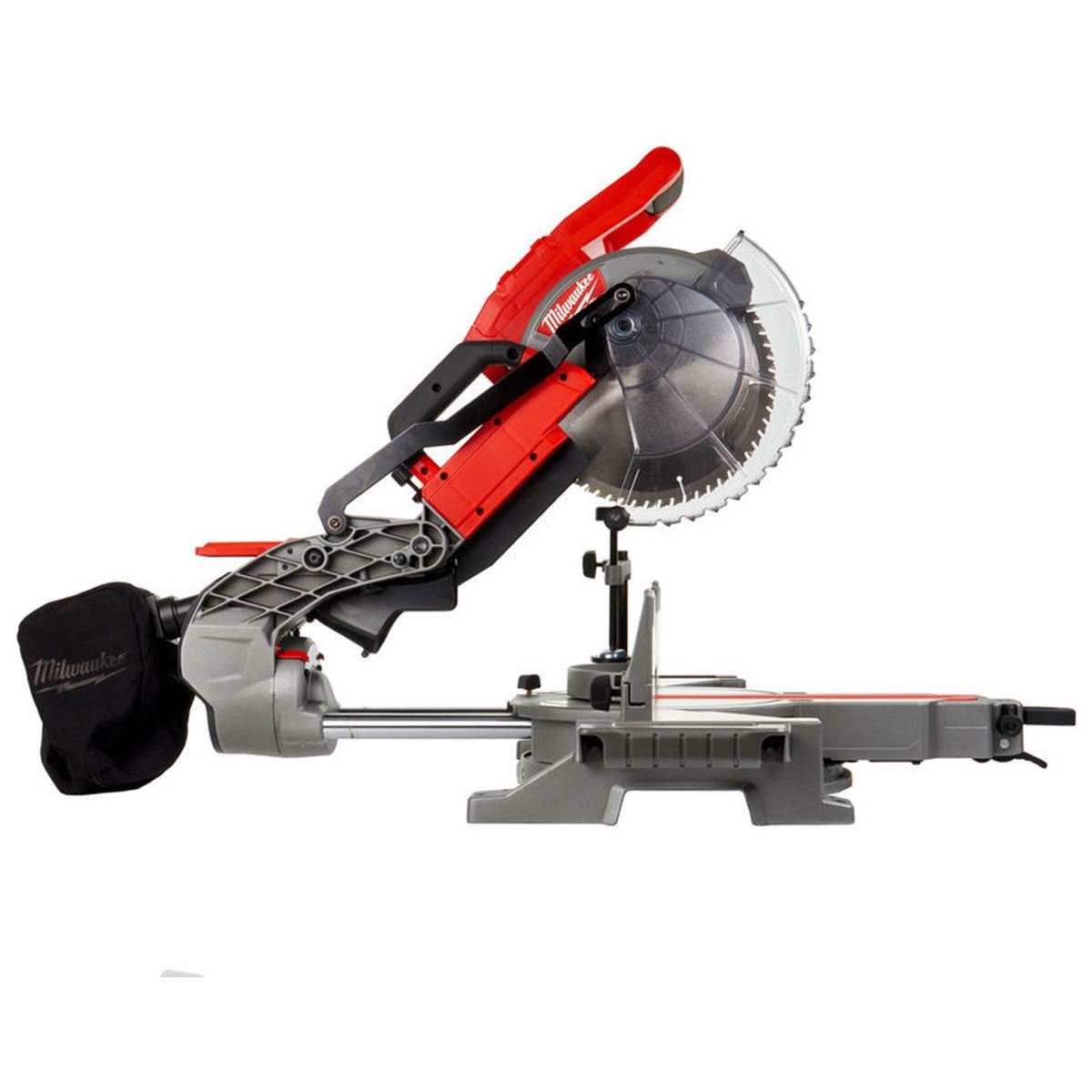 Milwaukee M18FMS254-0 18V FUEL Brushless 254mm Compound Mitre Saw with 2 x 5.0Ah Batteries Charger & Extendable Saw Stand