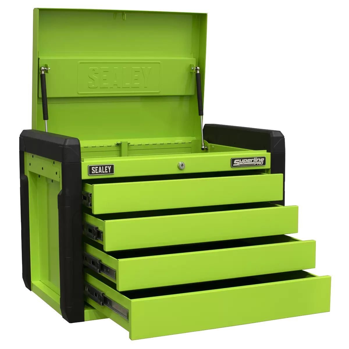 Sealey APPD4G 4 Drawer Push-to-Open Top chest Green