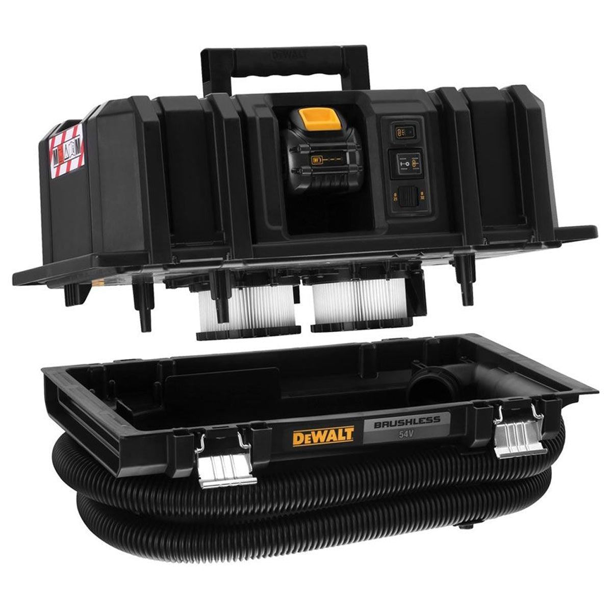 Dewalt DCV586MT2 54V Flexvolt Brushless M-Class Dust Extractor with 2 x 6.0Ah Battery Charger & Filters