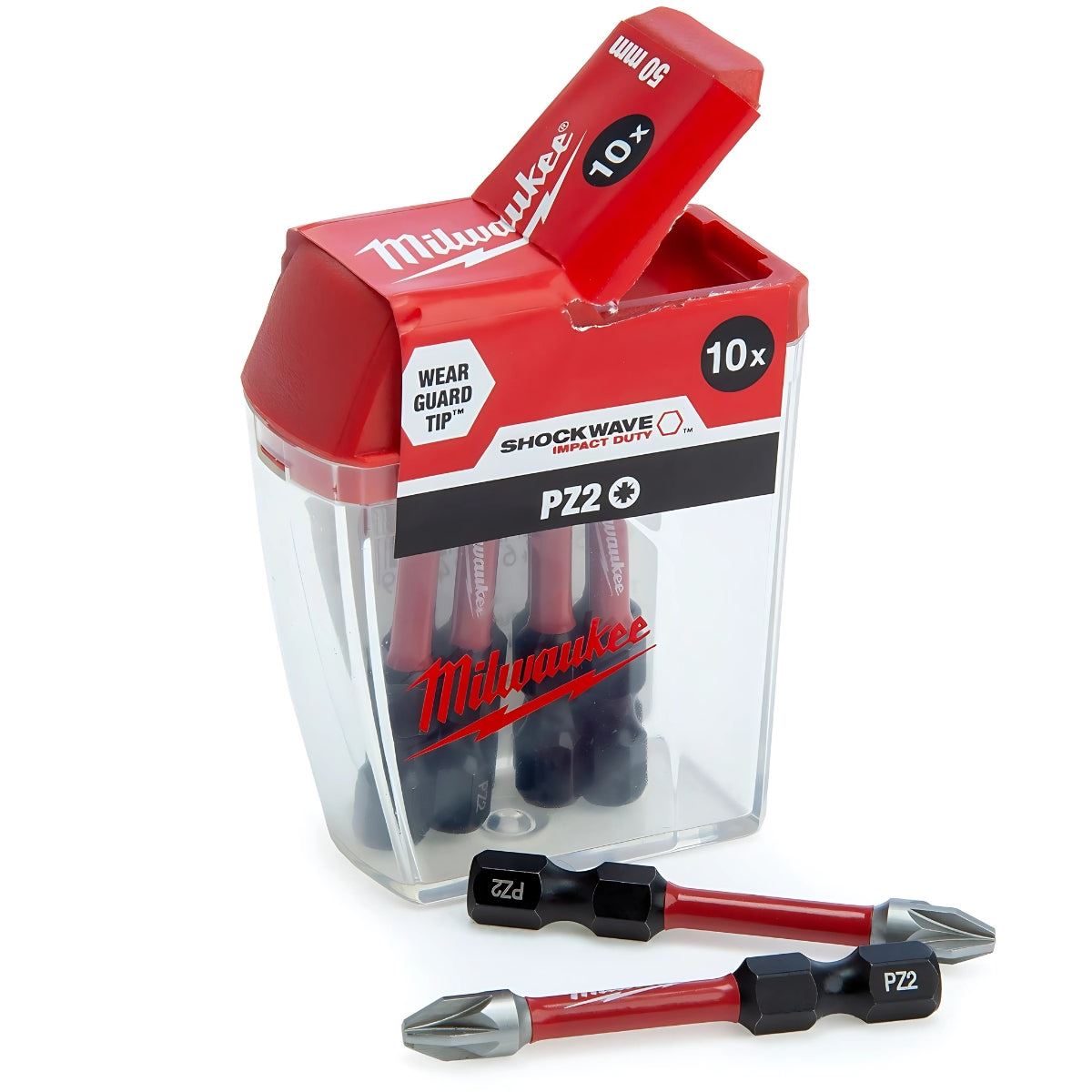 Milwaukee Shockwave PZ2 50mm Screwdriver Bits 10 Piece Set 4932472050