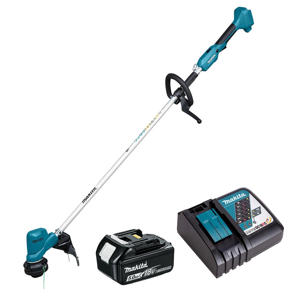 Makita DUR194ZX3 18V LXT Brushless Line Trimmer with 1 x 5.0Ah Battery & Charger