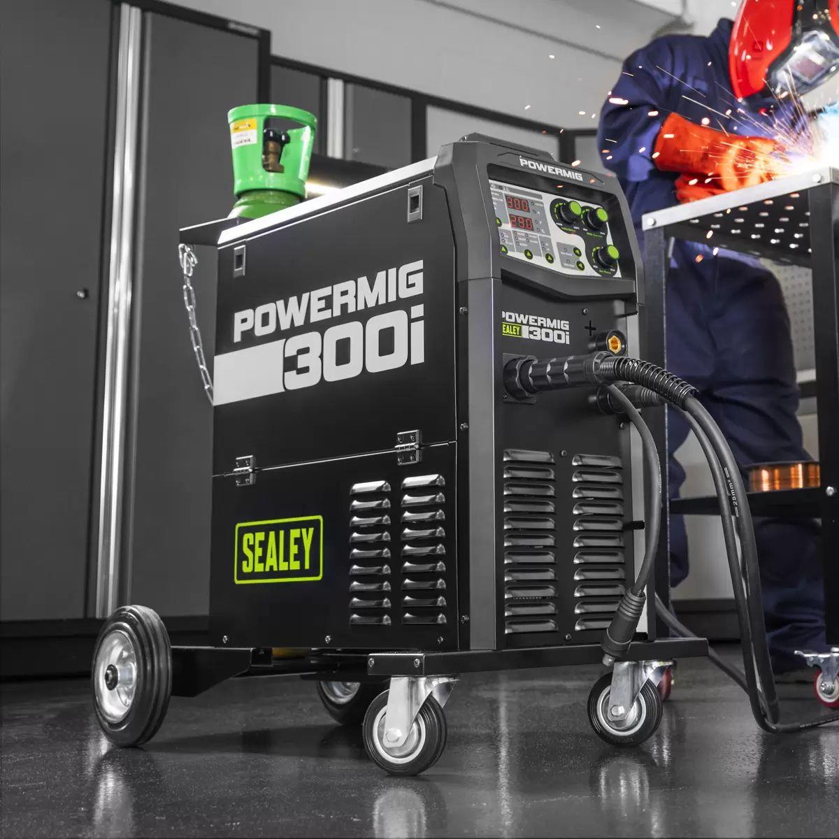 Sealey POWERMIG300i 300A Professional Gas/Gasless MIG/TIG/MMA Inverter Welder 400V/3ph