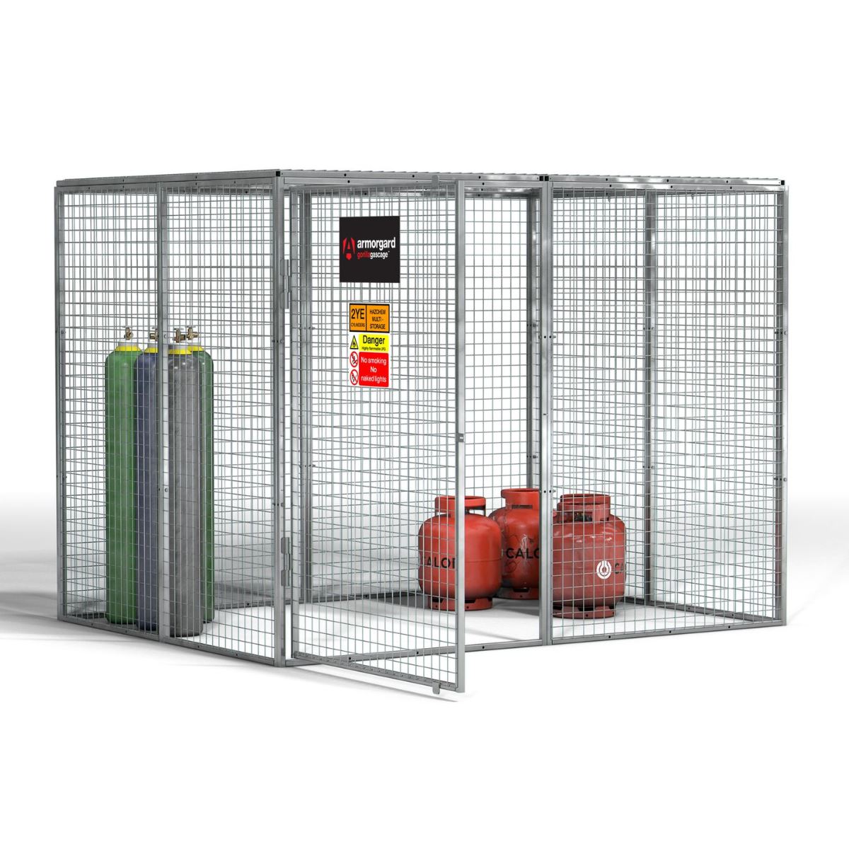 Armorgard GGC10 Gorilla Gas Cage 2412mm x 1866mm x 1831mm Heavy-Duty Secure Storage Solution for Gas Cylinders