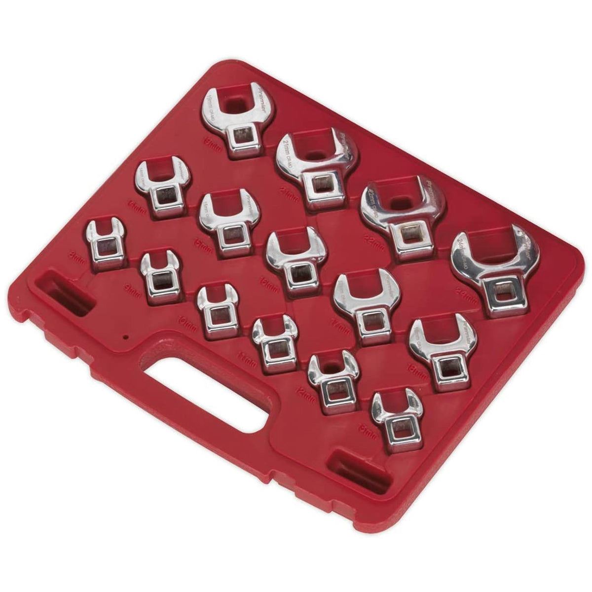 Sealey AK59891 Crow's Foot Open-End Spanner Set 3/8