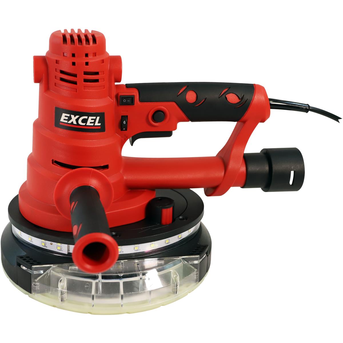 Excel 180mm Electric Handheld Drywall Sander 750W with LED Light