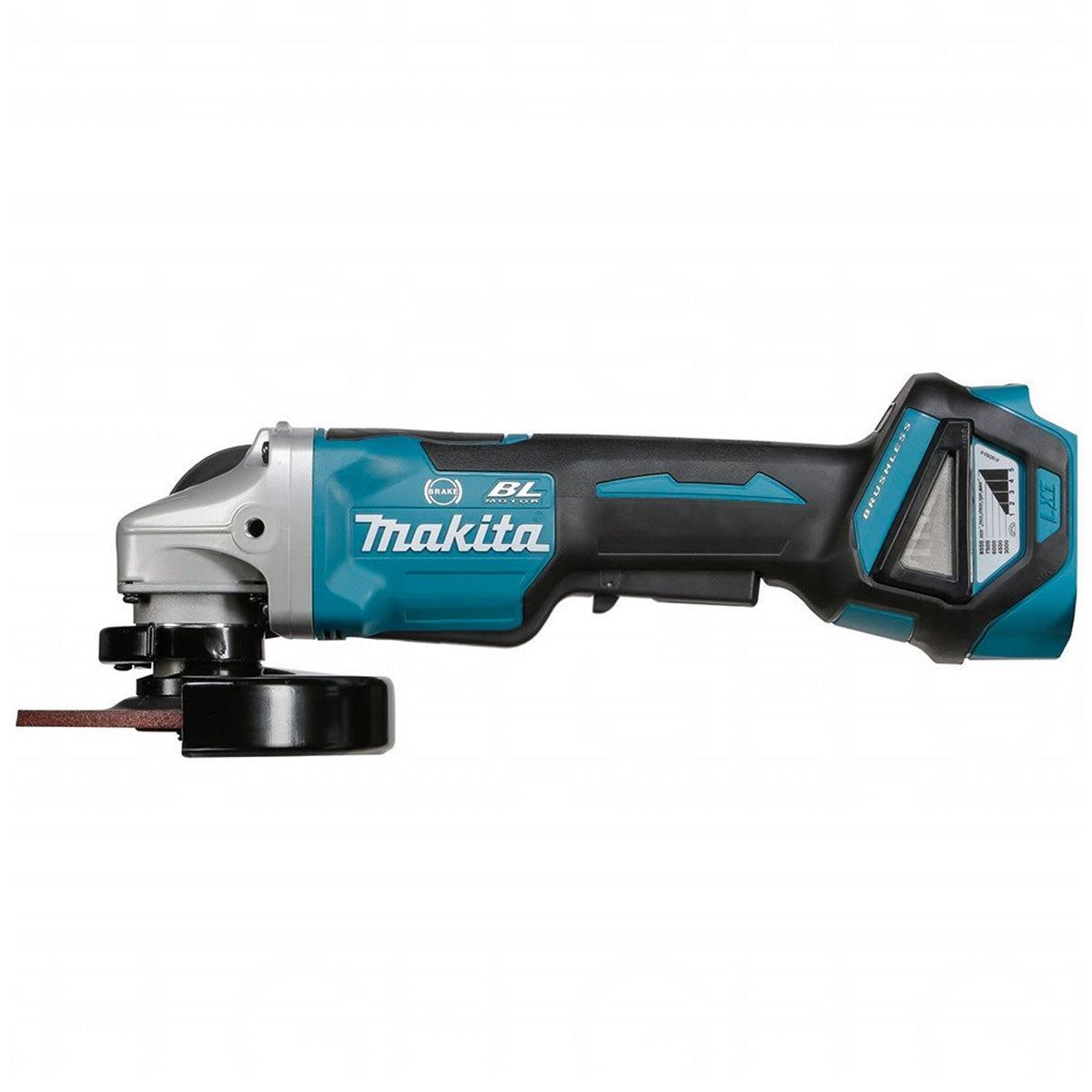 Makita DGA517Z 18V LXT Brushless 125mm Angle Grinder with 1 x 6.0Ah Battery & Charger