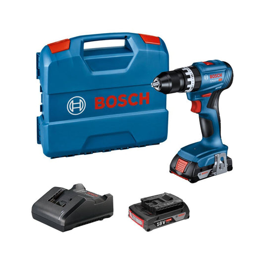 Bosch GSB 18V-45 Professional Combi Drill 18V 2 x 2.0Ah Li-ion & Charger with L-Box 06019K3371