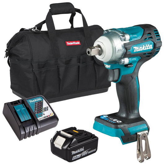 Makita DTW301Z 18V LXT Brushless 1/2" Impact Wrench with 1 x 6.0Ah Battery Charger & Bag