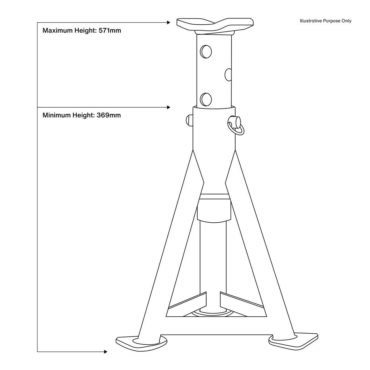 Sealey AS6 Axle Stands 6 Tonne Capacity per Stand