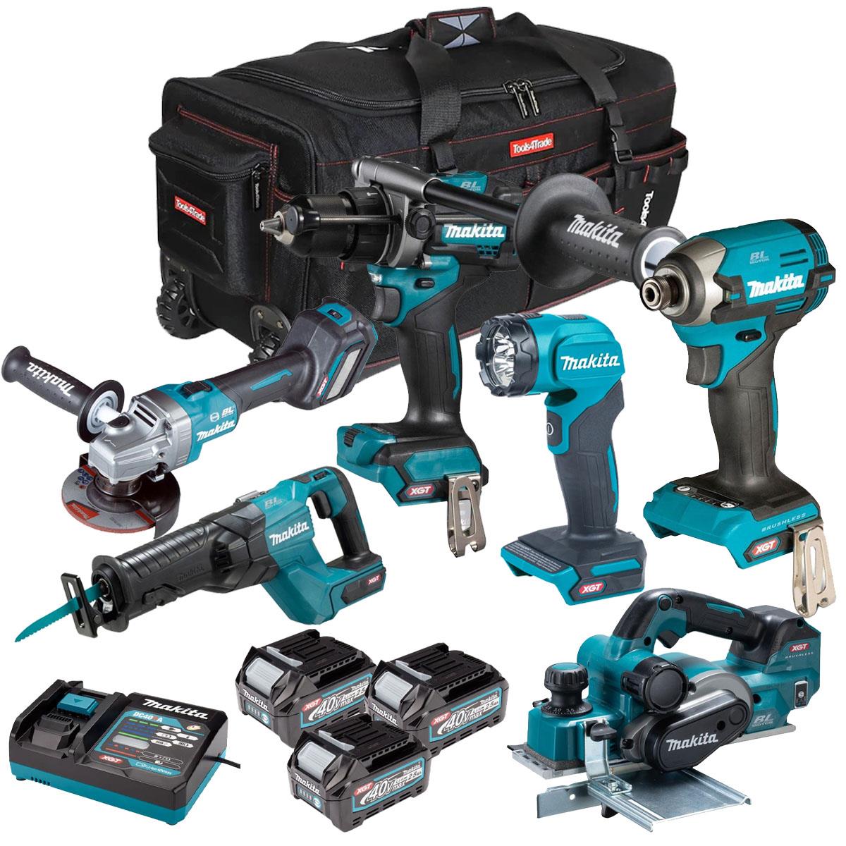 Makita 40V XGT 6 Piece Brushless Power Tool Kit with 3 x 2.5Ah Battery T4TKIT-16061