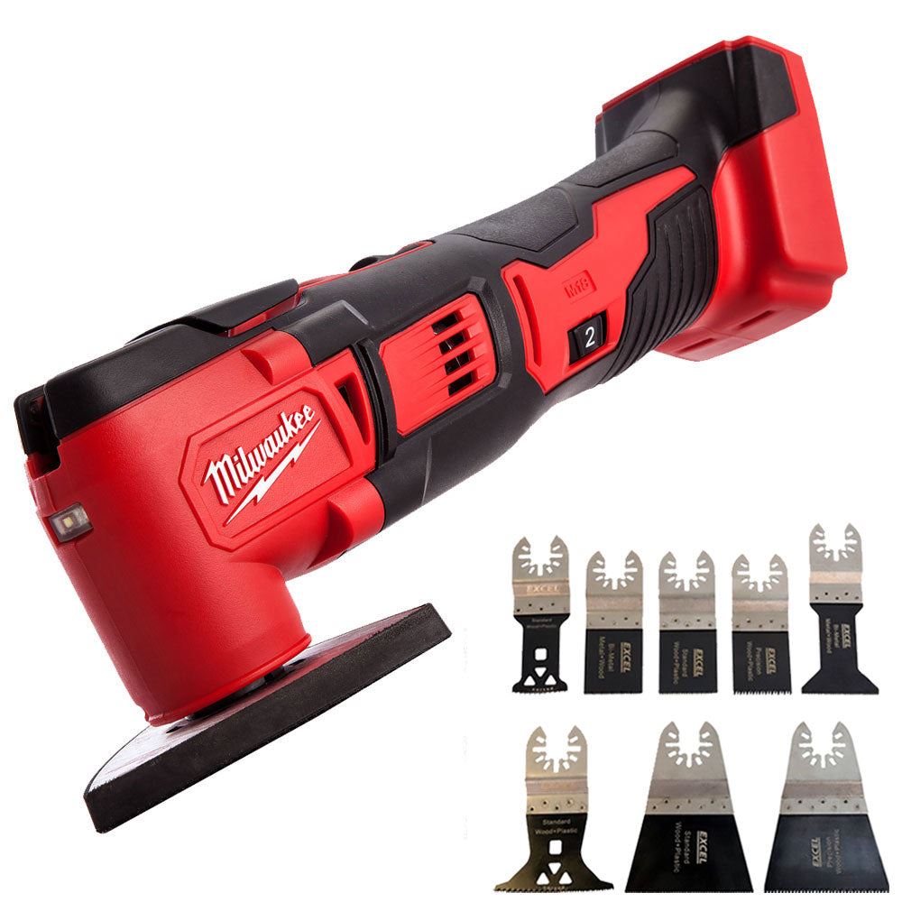 Milwaukee M18BMT-0 M18 18V Compact Multi Tool Body with 8 Piece Accessories Set
