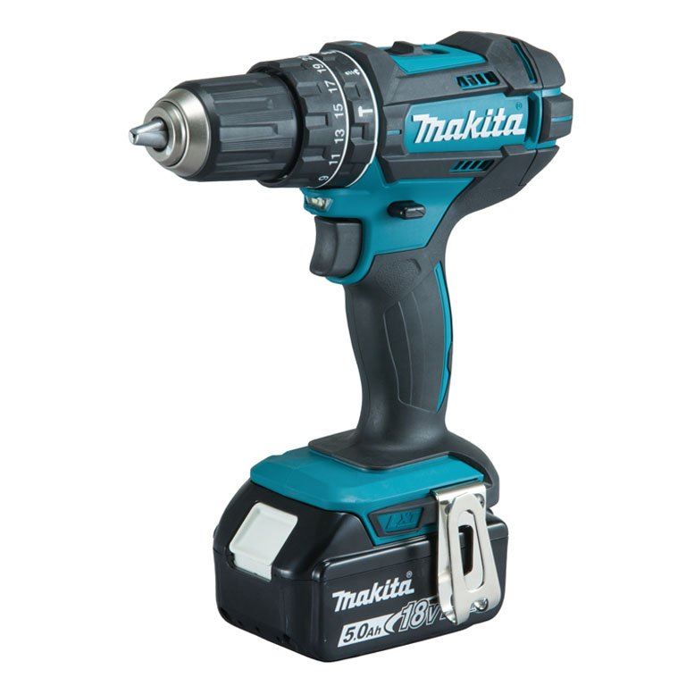 Makita DLX2137PTJ 18V LXT Combi Drill & Rotary Hammer Drill With 4 x 5.0Ah Batteries, Charger In Case