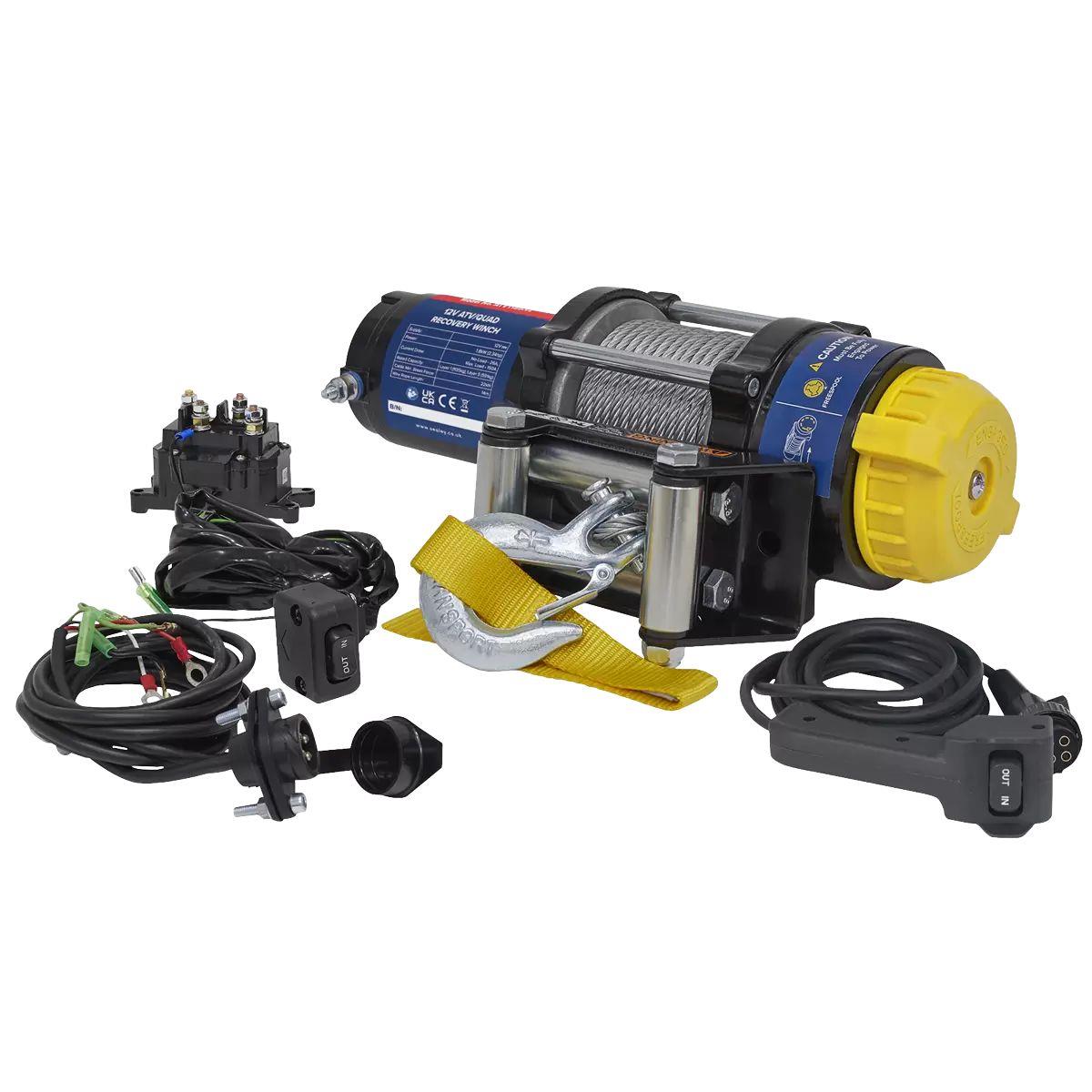 Sealey ATV1135 12V ATV/Quad Recovery Winch 1135kg Line Pull