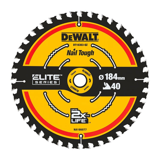 Dewalt DT10303-QZ 184mm 40T Extreme Framing Circular Saw Blade