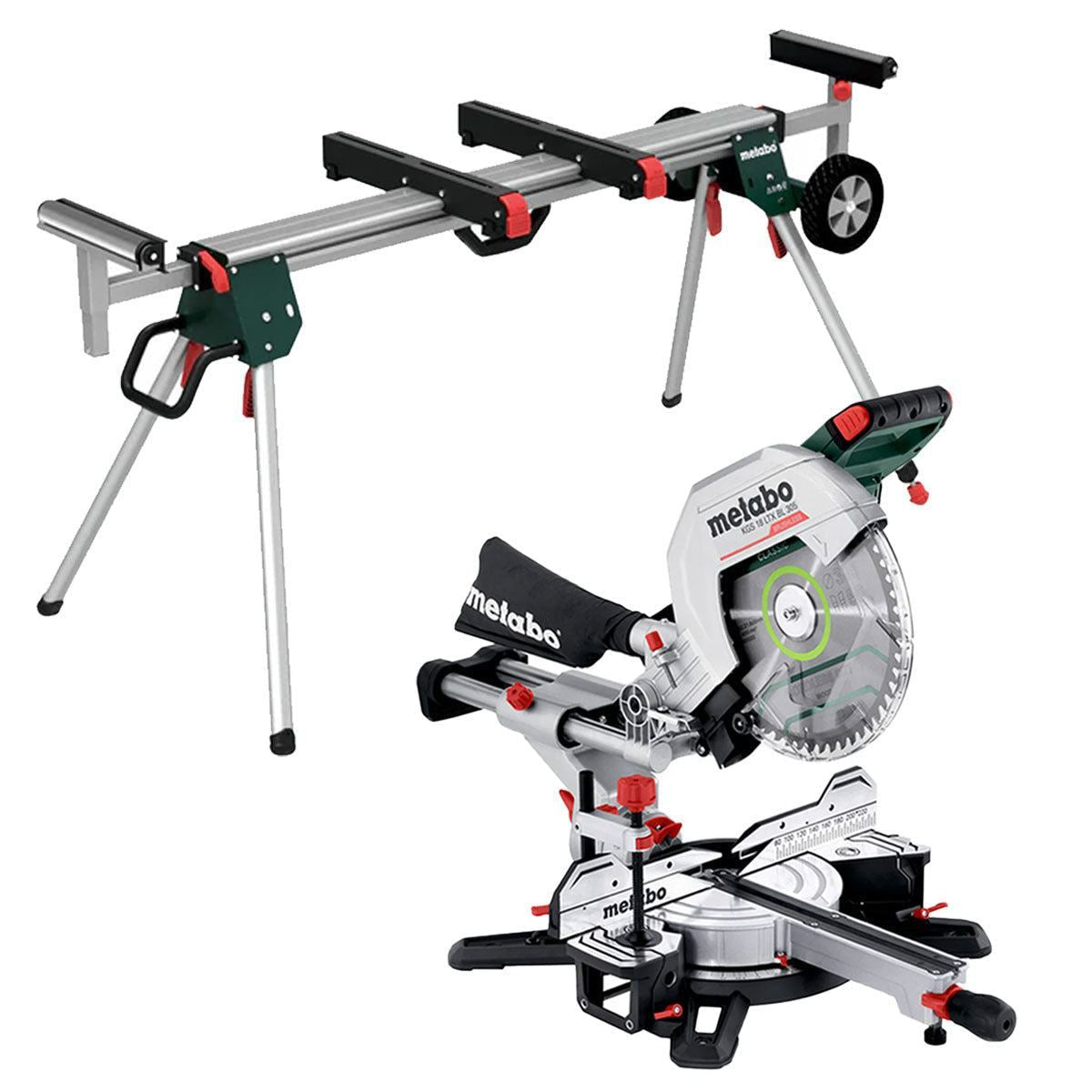 Metabo KGS 18 LTX BL 305 18V 305mm Brushless Sliding Mitre Saw with KSU 401 Stand