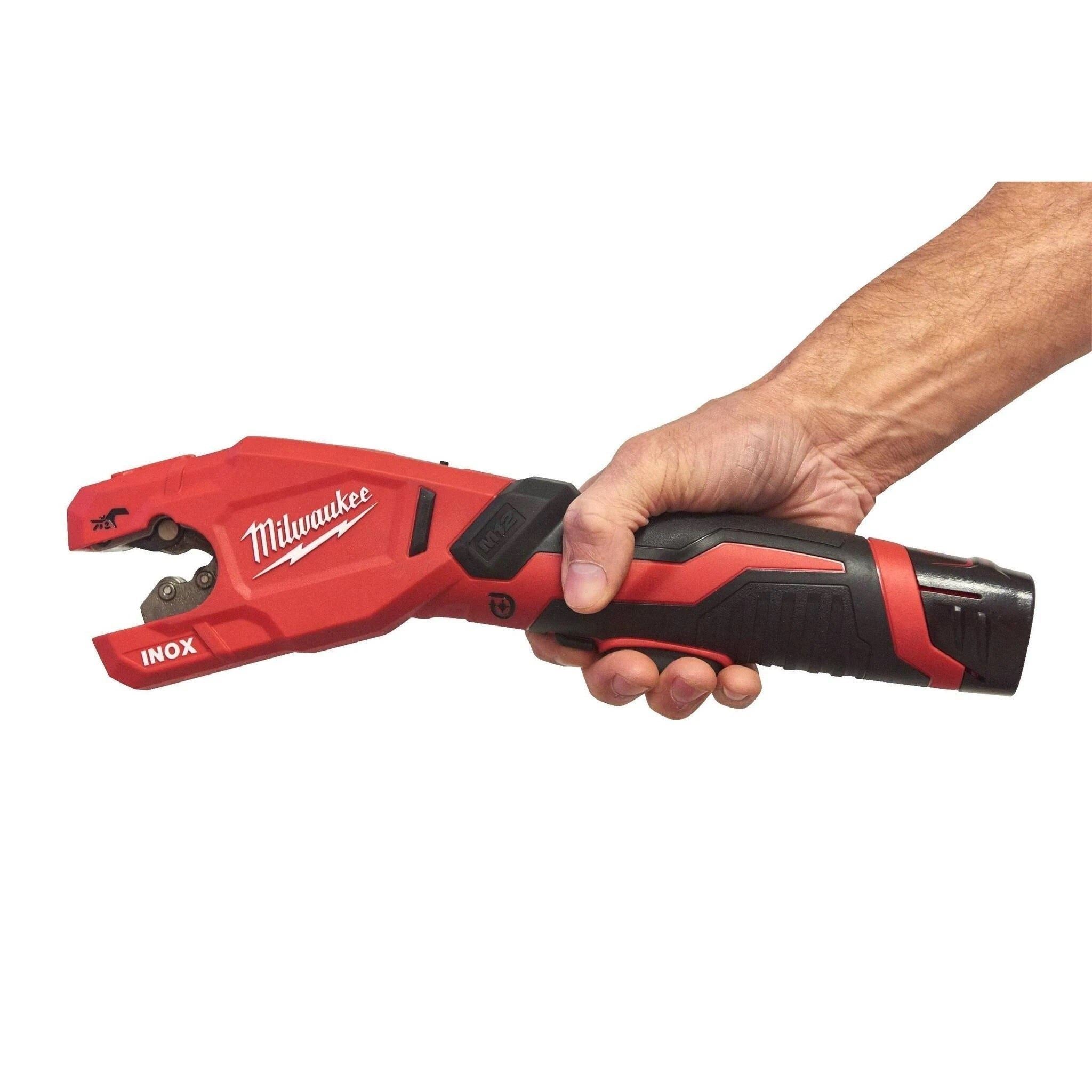 Milwaukee M12PCSS-0 12V 12-28mm Pipe Cutter with 1 x 4.0Ah Battery & Charger