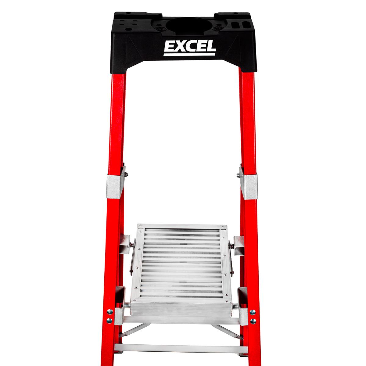 Excel Electricians Fibreglass Platform Step Ladder 4 Tread 1.57m EN131