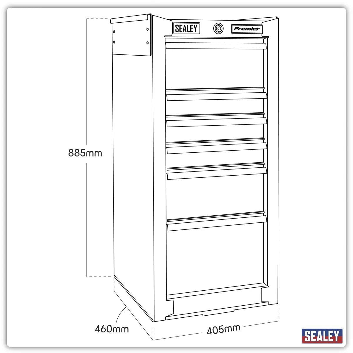 Sealey PTB40506 Heavy-Duty 6 Drawer Hang-On Chest