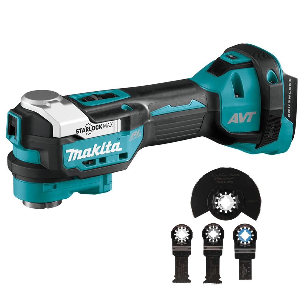 Makita DTM52Z 18V Brushless Multi Tool With 4 Piece Accessory Set