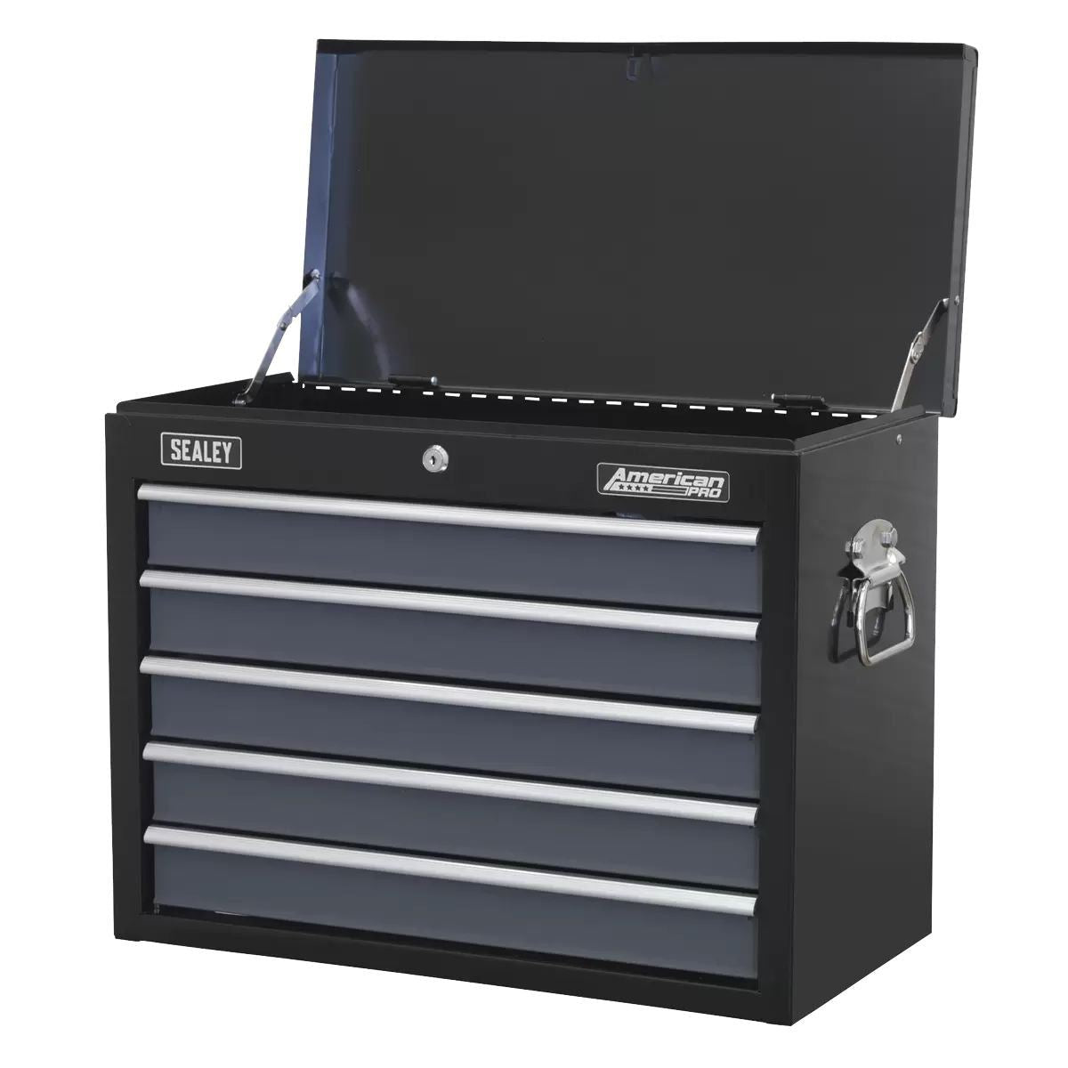 Sealey AP3505TB 5 Drawer Topchest with Ball-Bearing Slides Black/Grey
