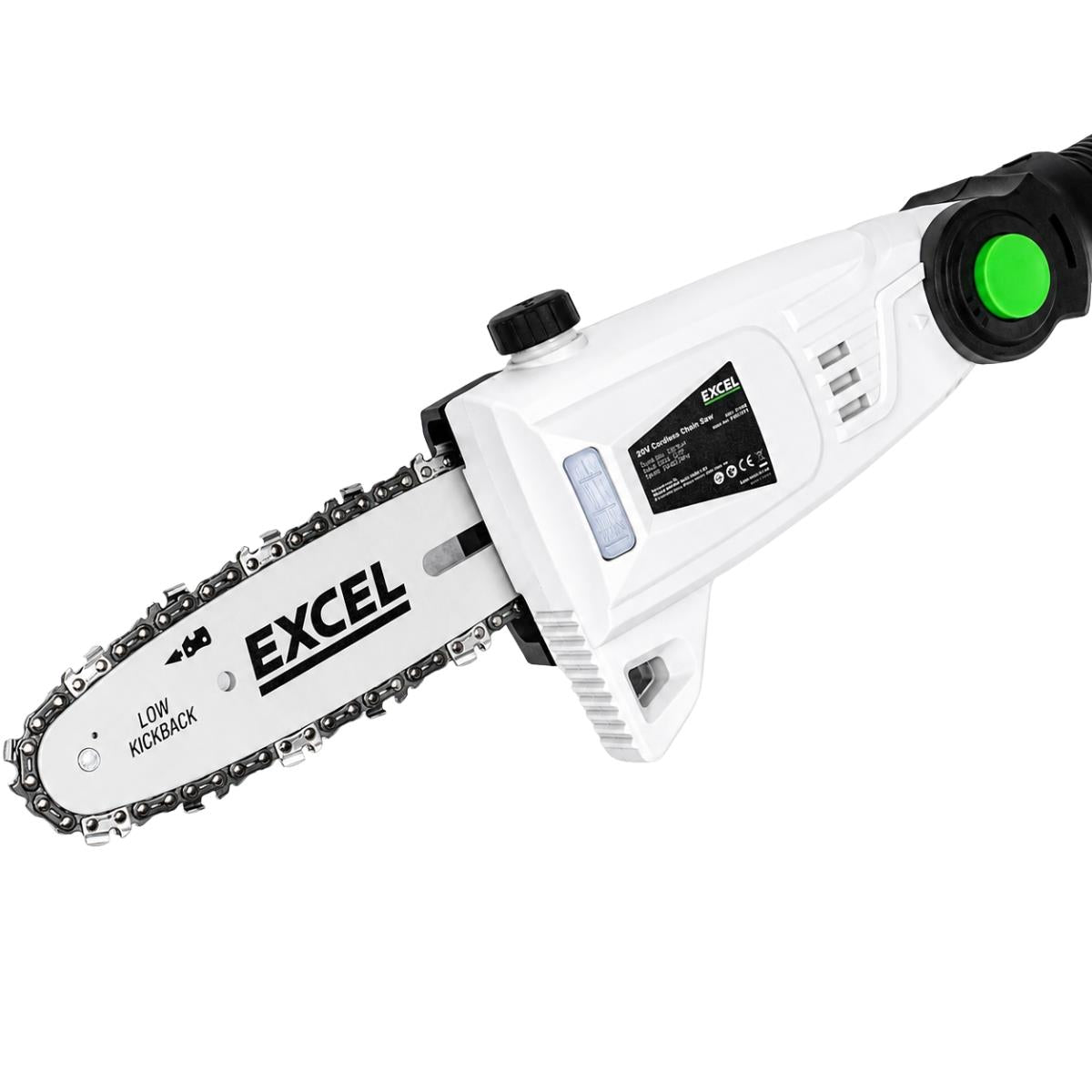 Excel 20V Cordless 2-in-1 Pole Hedge Trimmer & Pole Chainsaw Body Only Item Condition Damaged Box