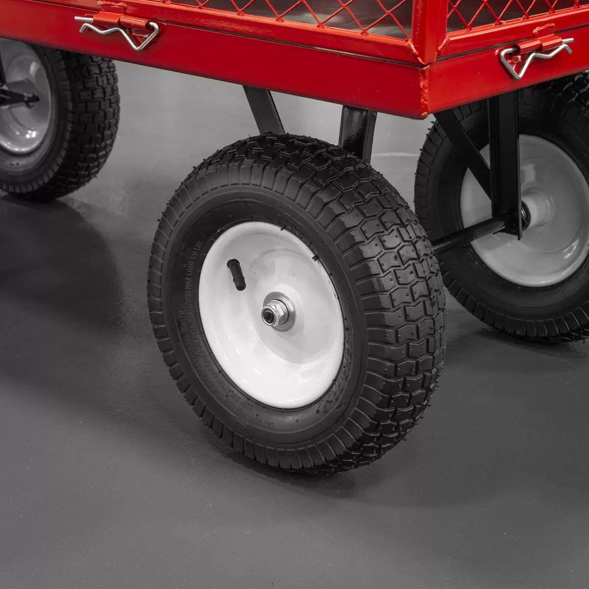 Sealey CST806 Platform Truck with Sides Pneumatic Tyres 450kg Capacity