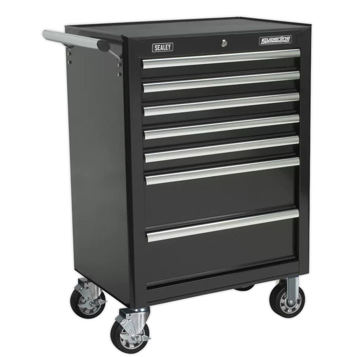 Sealey AP33479B Rollcab 7 Drawer with Ball-Bearing Slides Black