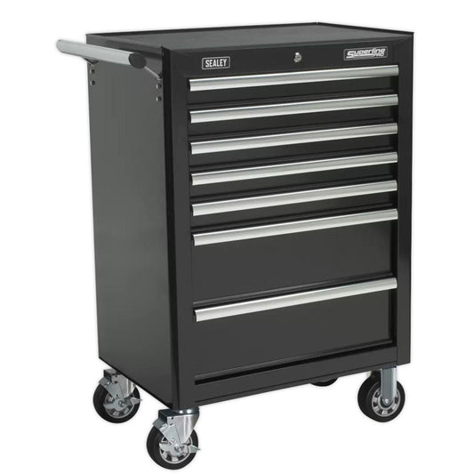 Sealey AP33479B Rollcab 7 Drawer with Ball-Bearing Slides Black