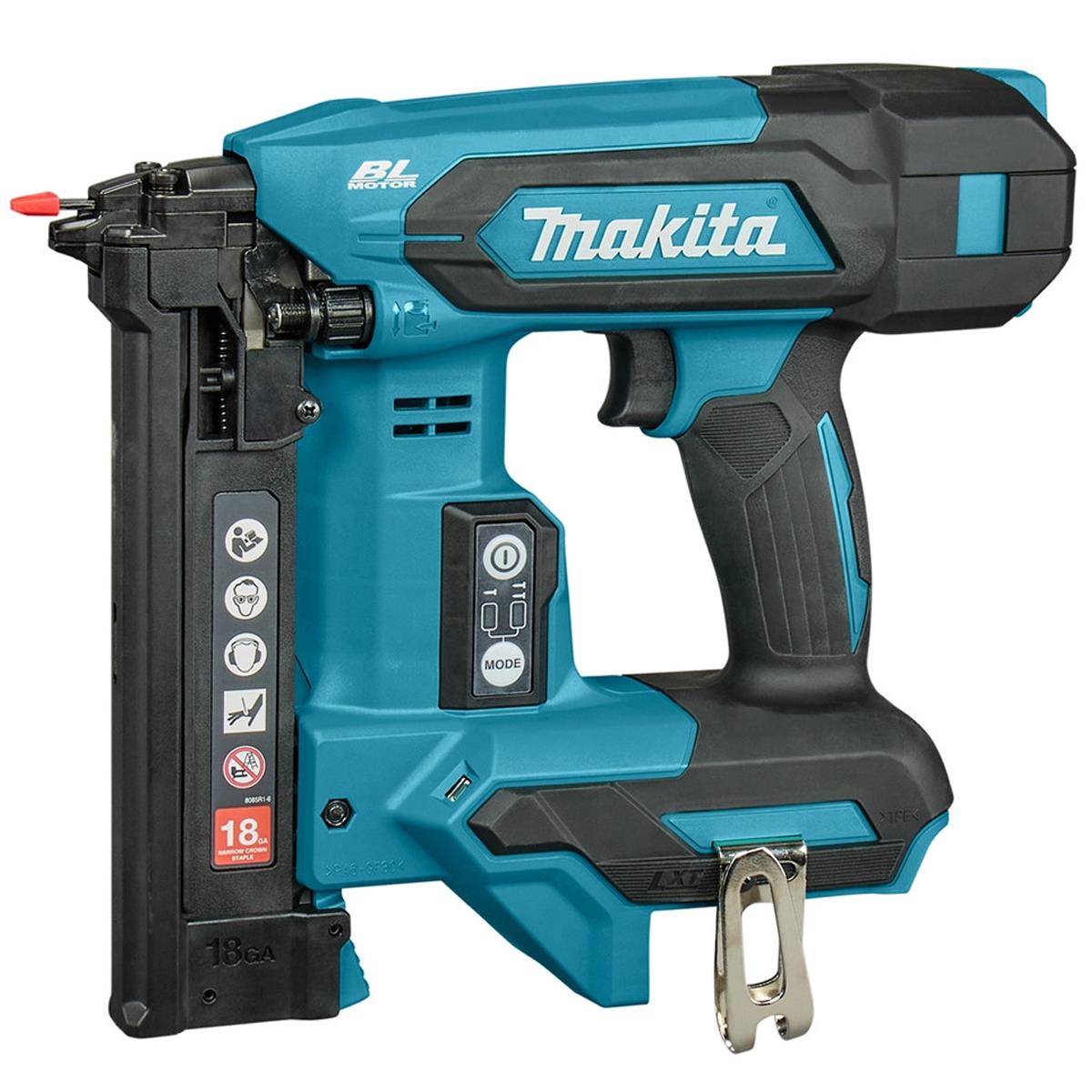 Makita DST630Z 18V LXT Brushless 18G Narrow Crown Stapler with 1 x 9.0Ah Battery & Charger