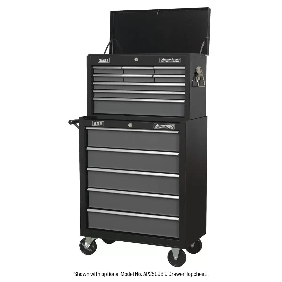 Sealey AP2505B Rollcab 5 Drawer with Ball Bearing Runners Black/Grey
