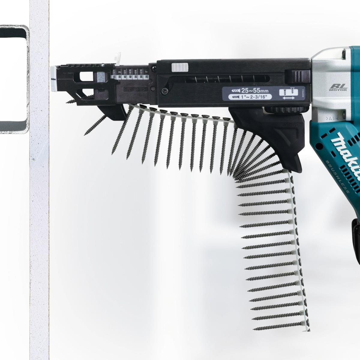 Makita DFR552Z 18V LXT Brushless Auto Feed Screwdriver With 1 x 5.0Ah Battery & Charger