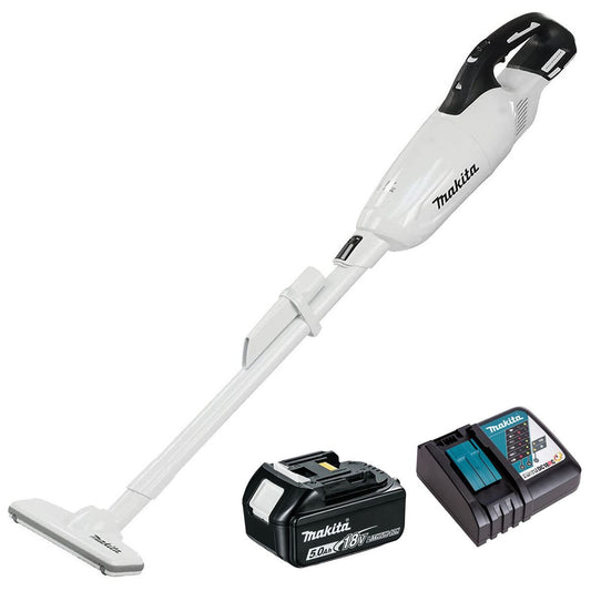 Makita DCL280FZW 18V LXT Brushless Vacuum Cleaner with 1 x 5.0Ah Battery & Charger