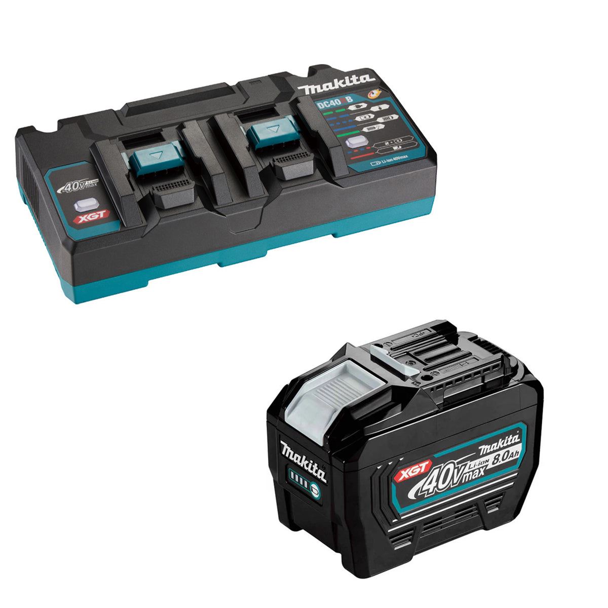 Makita BL4080F 40V XGT Li-ion 8.0Ah Battery 191X65-8 With DC40RB/2 Charger