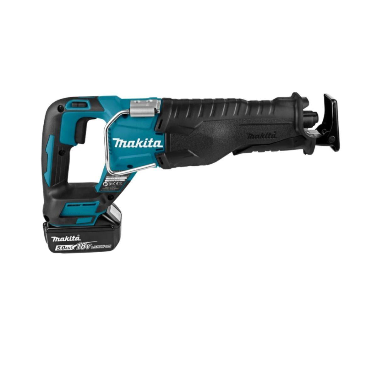 Makita DJR187RTE 18V LXT Cordless Brushless Reciprocating Saw With 2 x 5.0Ah Batteries, Charger & Carry Case