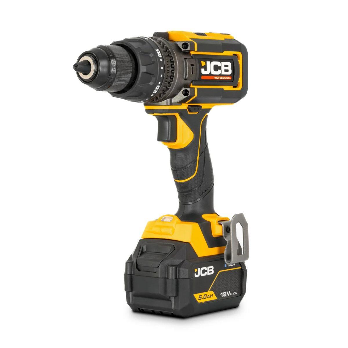 JCB-18PCD-160-5 18V Brushless 160Nm Combi Drill with 2 x Pro 5.0Ah Batteries & 4.5A Charger