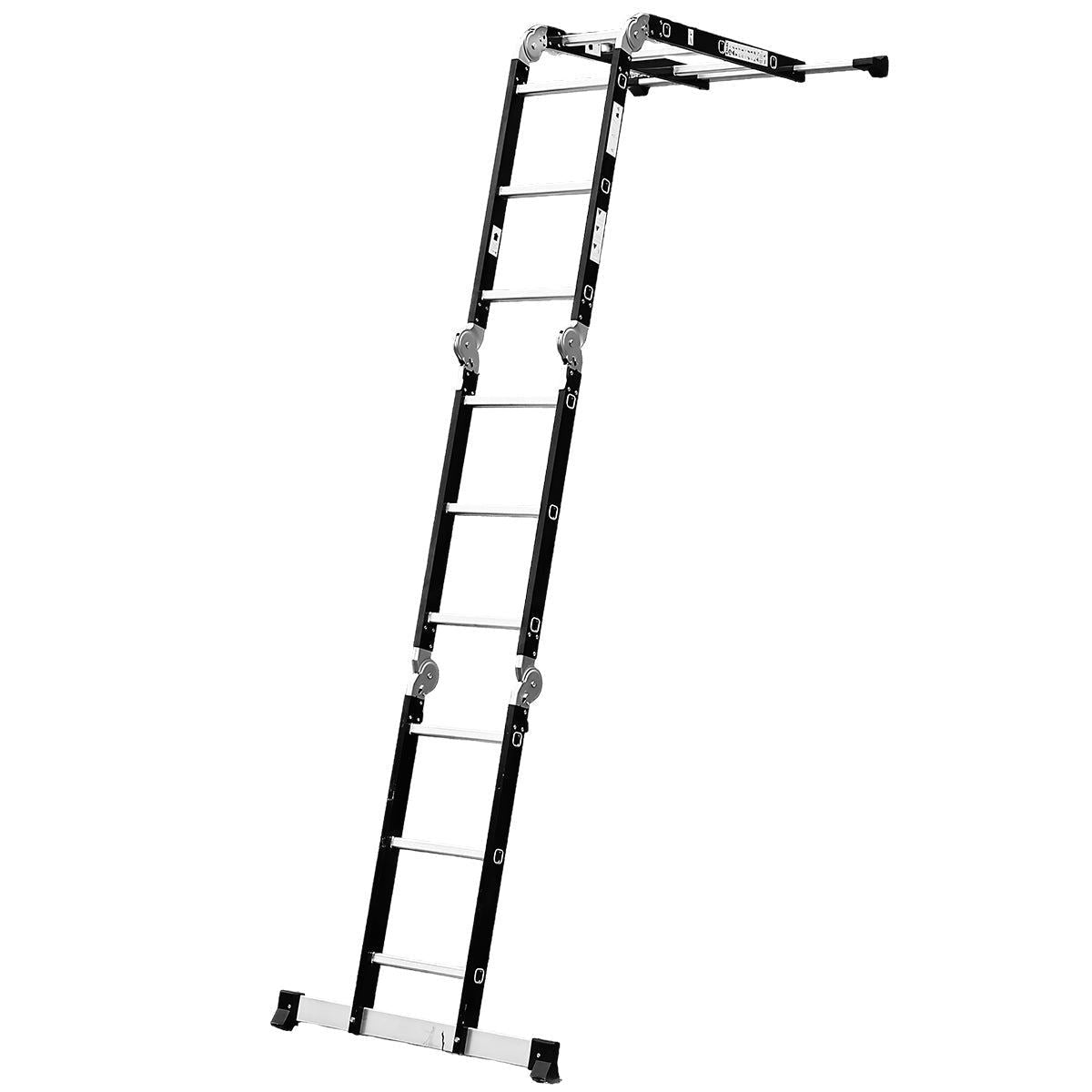 Excel 12 Tread Steel Multi-Purpose Combination Ladder with Platform Item Condition Used