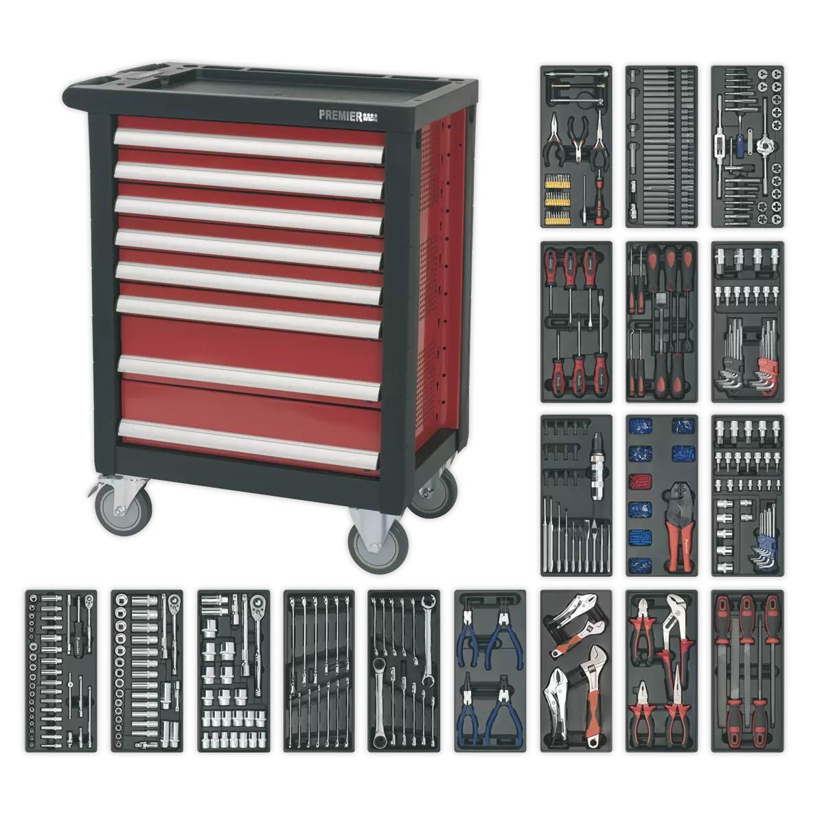 Sealey AP2408TTC08 Roll cab 8 Drawer 707pc Tool Kit