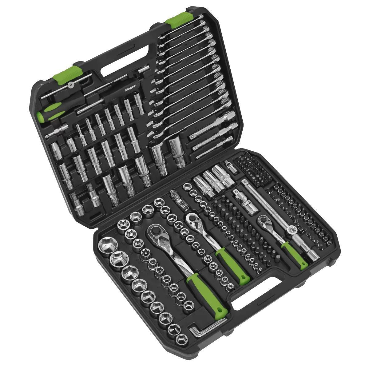 Sealey S01212 1/4in 3/8in 1/2inSq Drive WallDrive Metric Socket Set 219pc