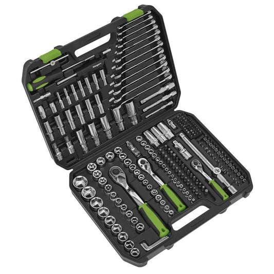 Sealey S01212 1/4in 3/8in 1/2inSq Drive WallDrive Metric Socket Set 219pc
