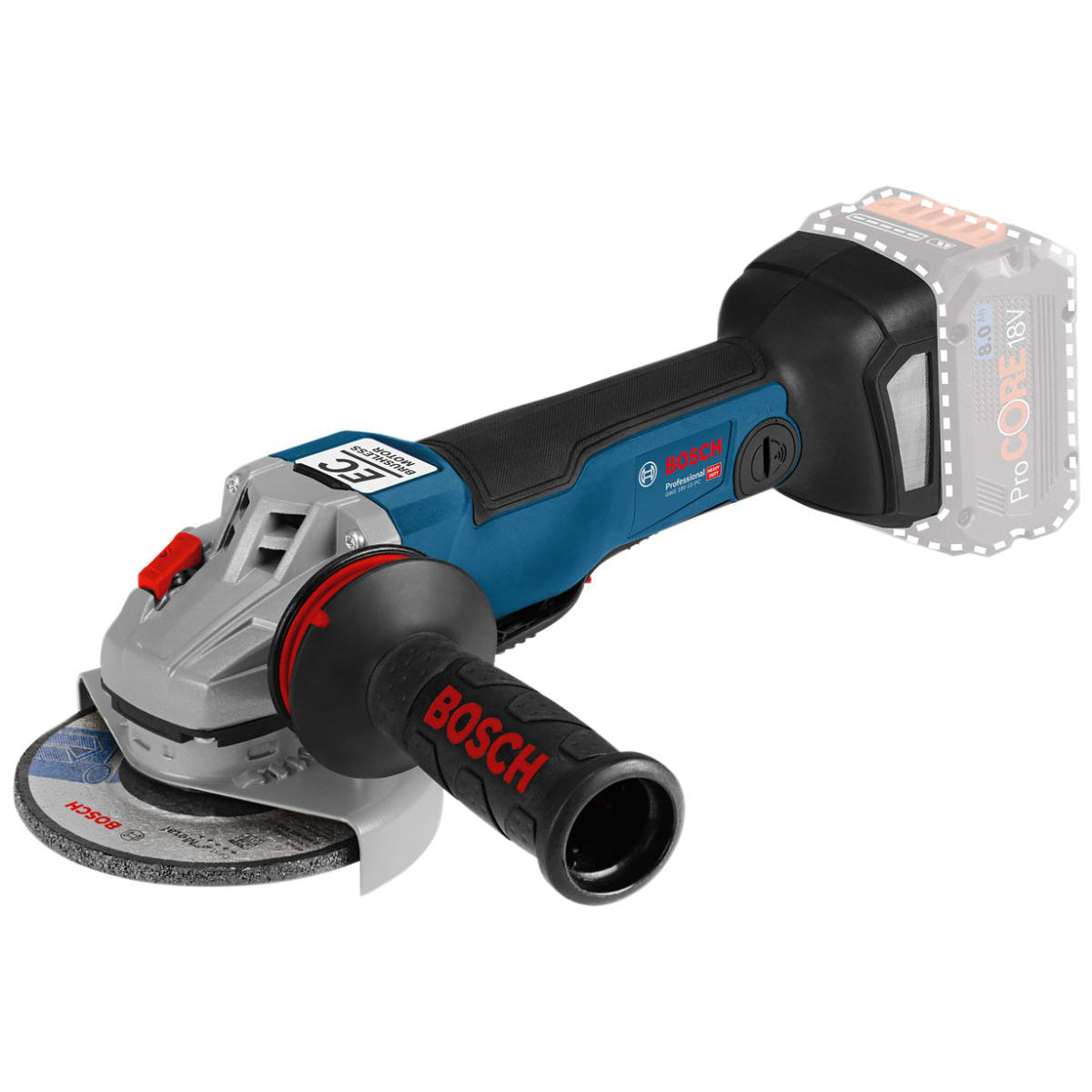 Bosch GWS 18V-10 PC Professional 125mm Angle Grinder with Enhanced User Protection Body Only 06019G3E0A